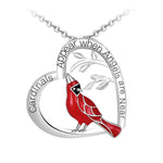 Load image into Gallery viewer, Cardinal Heart Pendant Necklace
