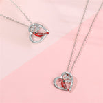 Load image into Gallery viewer, Cardinal Heart Pendant Necklace
