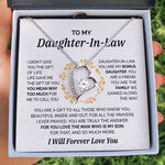 Load image into Gallery viewer, To my Daughter-In-Law - My Bonus Daughter - Forever Love Necklace
