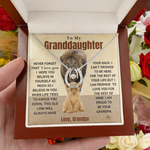 Load image into Gallery viewer, GRANDPA TO GRANDDAUGHTER - PROUD LION - LOVE NECKLACE
