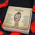 Load image into Gallery viewer, DAD TO DAUGHTER - PROUD LION - LOVE NECKLACE
