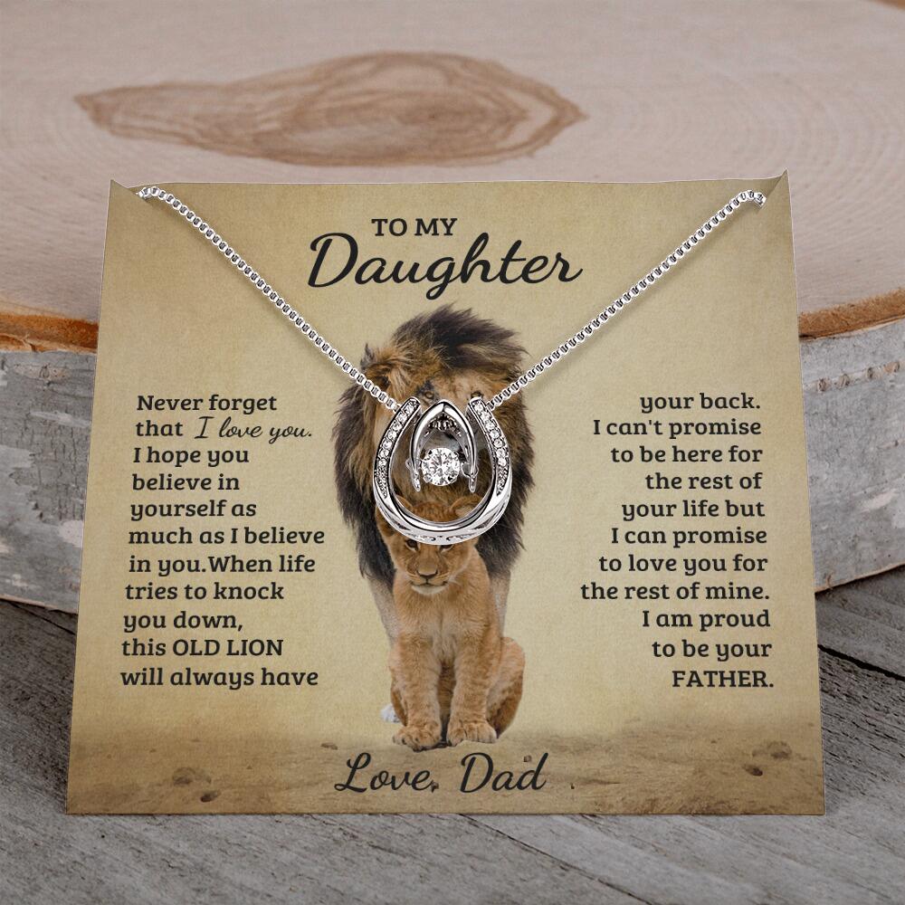 DAD TO DAUGHTER - PROUD LION - LOVE NECKLACE