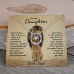 Load image into Gallery viewer, DAD TO DAUGHTER - PROUD LION - LOVE NECKLACE
