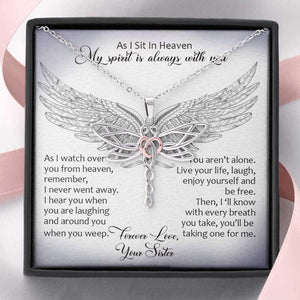 From My Dad In Heaven Dragonfly Necklace