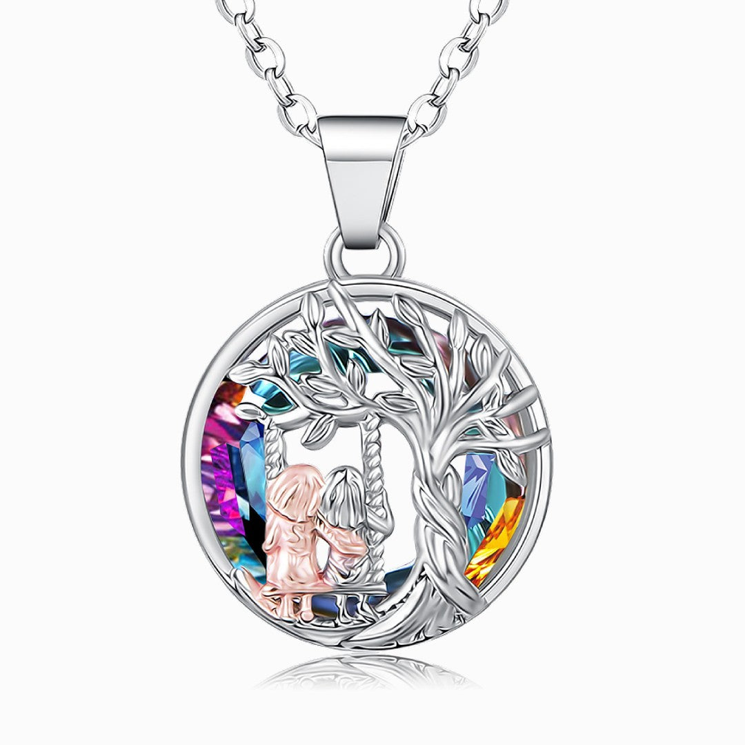 Tree of Life Sister on the Swing Necklace