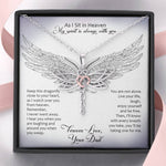 Load image into Gallery viewer, From My Dad In Heaven Dragonfly Necklace
